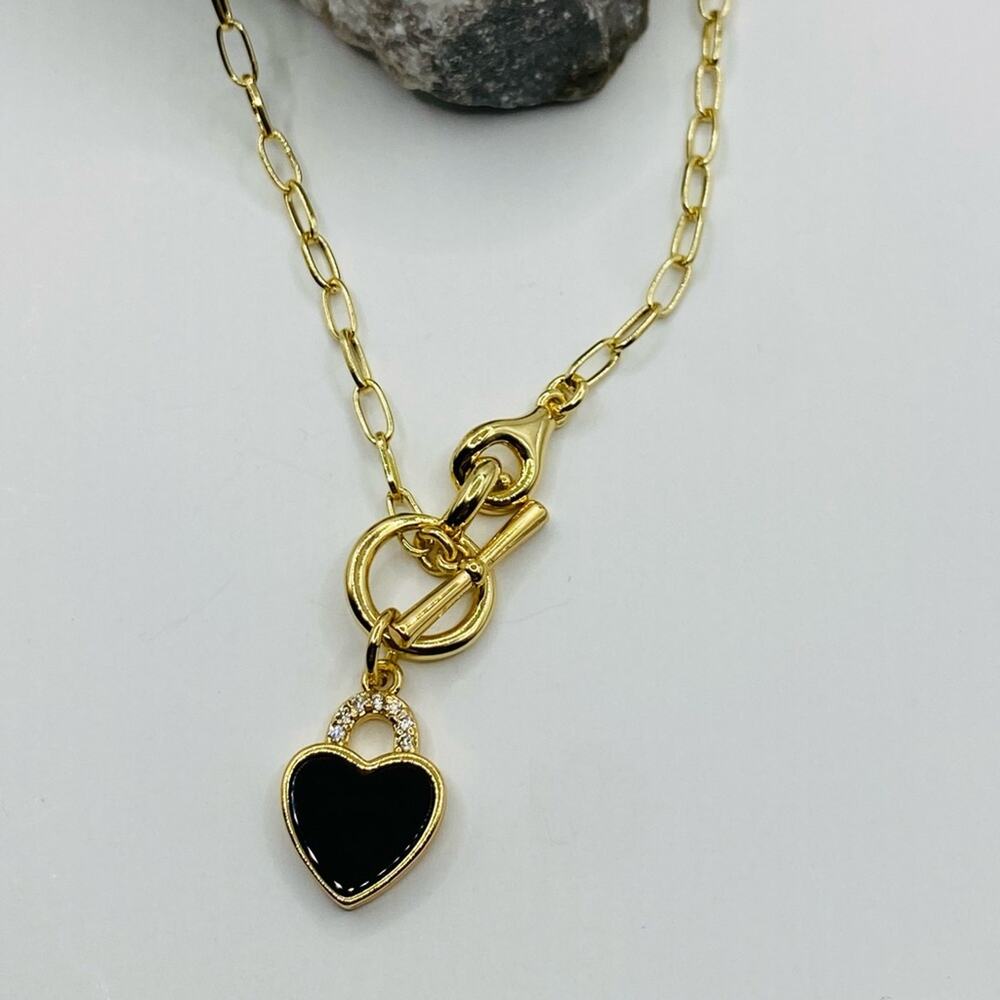 NEW FP x Luna Norte Onyx & CZ Toggle Necklace